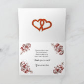 Verlovingsfeest Dank je kaart wijn en rozen (Binnen)