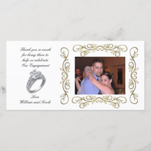 Verlovingsfeest Dank je Photo Card Bedankkaart