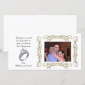 Verlovingsfeest Dank je Photo Card Bedankkaart (Voorkant / Achterkant)