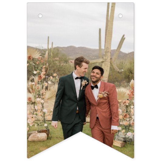 Verlovingsfeest Decor Gepersonaliseerde foto Banne Vlaggetjes (Tweede vlag)