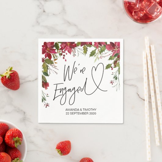 Verlovingsfeest Decor Kerstviering Servet (Insitu)