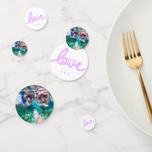 Verlovingsfeest Decoratie Aangepaste Foto Neon Lie Confetti