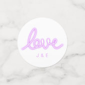 Verlovingsfeest Decoratie Aangepaste Foto Neon Lie Confetti (Kleine voorkant)