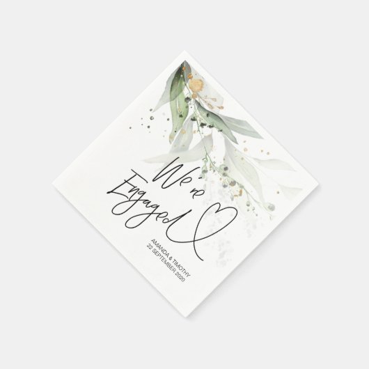 Verlovingsfeest Decoraties Moderne Eucalyptus Servet (Hoek)