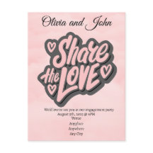 Verlovingsfeest - Deel de Liefde. Bewerkbaar 