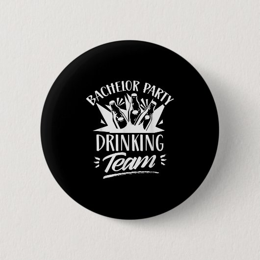 Verlovingsfeest Drank Team Bruid Bruidegom Ronde Button 5,7 Cm (Voorkant)