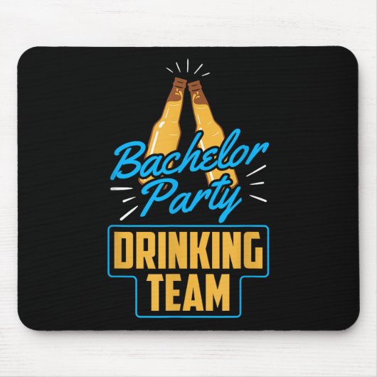Verlovingsfeest Drank Team Bruidegom Bruid  Muismat (Voorkant)
