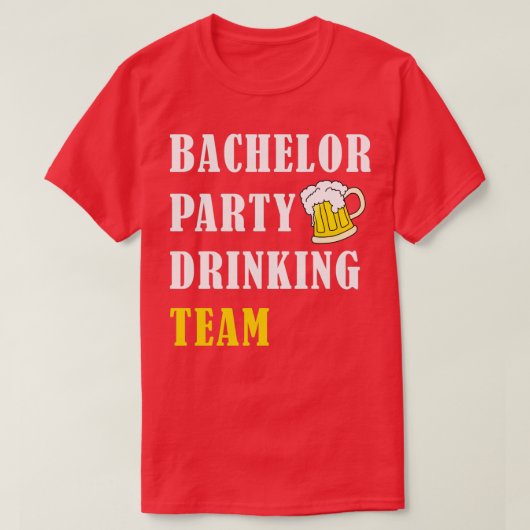 Verlovingsfeest drankteam 6 t-shirt (Design voorkant)