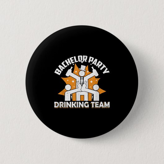 Verlovingsfeest Drankteam Bruidegom Bruid _2 Ronde Button 5,7 Cm (Voorkant)
