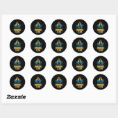 Verlovingsfeest Drankteam Bruidegom Bruid Ronde Sticker (Vel)