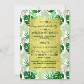 Verlovingsfeest | Exotische groene tropische blade Kaart (Voorkant)