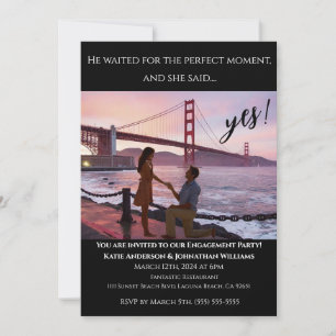 Verlovingsfeest-Foto-Achtergrond San Francisco- Kaart