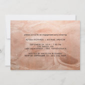 Verlovingsfeest | Foto en Faux Roos Gold Terug Kaart (Achterkant)