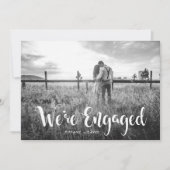 Verlovingsfeest | Foto met Modern White Overlay Kaart (Voorkant)