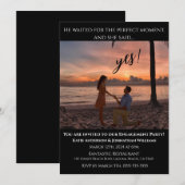 Verlovingsfeest-foto-strand zonsondergang- achterg kaart (Voorkant / Achterkant)