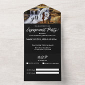 Verlovingsfeest-foto-waterval achtergrond- all in one uitnodiging (Binnen)