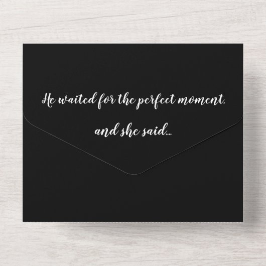 Verlovingsfeest-foto-waterval achtergrond- all in one uitnodiging (Achterkant)