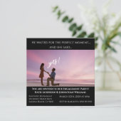 Verlovingsfeest-foto-zonsondergang strand achtergr kaart (Staand voorkant)