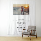 Verlovingsfeest Fotohokje Achtergrond Met Foto Wandkleed (In situ)