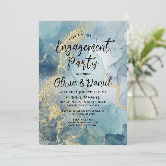 Verlovingsfeest Geode kristallen Koppels Douche Kaart (Staand voorkant)