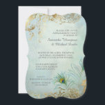 Verlovingsfeest Gold Leaf Peacock Feather Elegant Kaart<br><div class="desc">Ontworpen voor een luxe verlovingsfeest voor een speciale bruid en bruidegom. Voor het koppel dat een natuurlijke elegantie en verfijning heeft, is dit bruiloft uitnodigings collectie een modern handbeschilderd afbeelding in een traditioneel regentschap, oude Hollywood glam tijdperk elegantie. Het is een handgeschilderd, origineel kunstwerk van Audrey Jeanne Roberts van een...</div>