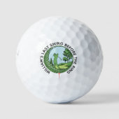Verlovingsfeest Golfer Naam Laatste Swing Golfballen (Voorkant)