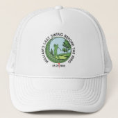 Verlovingsfeest Golfer Naam Laatste Swing Trucker Pet (Voorkant)