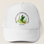 Verlovingsfeest Golfer Naam Laatste Swing Trucker Pet (Voorkant)