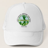 Verlovingsfeest Golfer Naam Laatste Swing Trucker Pet (Voorkant)