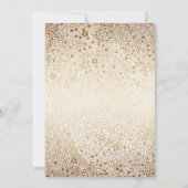 Verlovingsfeest Gouden Bloemen  Wit Kaart (Achterkant)