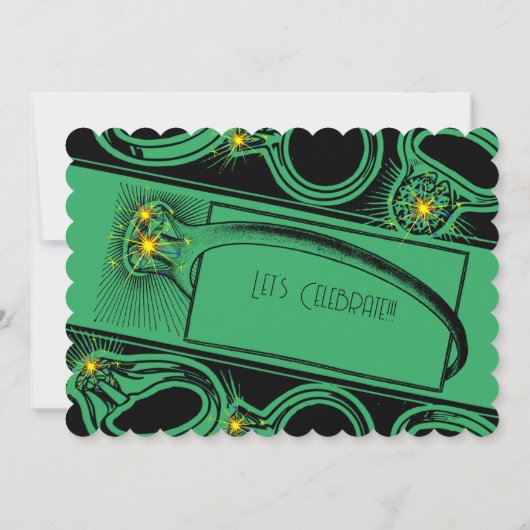 Verlovingsfeest (groene versie) kaart (Achterkant)