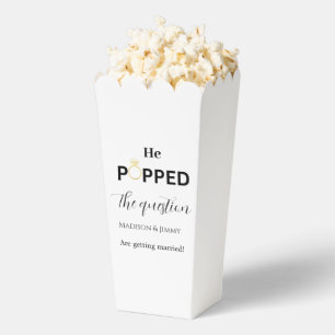 Verlovingsfeest gunst, hij stelde de vraag bedankdoosjes