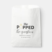 Verlovingsfeest gunst, hij stelde de vraag bedankzakje (Voorkant)