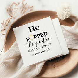 Verlovingsfeest gunst, hij stelde de vraag servet