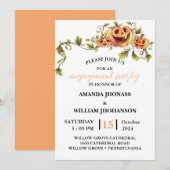 verlovingsfeest herfst halloween enge pompoen kaart (Voorkant / Achterkant)