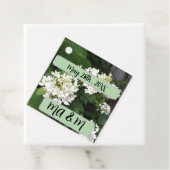 Verlovingsfeest Hydrangea Foto Bedankjes Labels (In situ)
