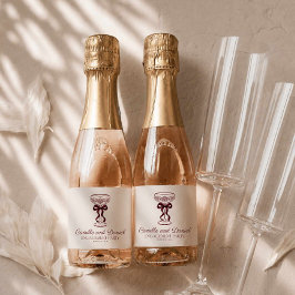 Verlovingsfeest in Bourgondië Champagne Sparkling Wijnetiket