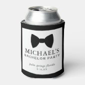 Verlovingsfeest in zwarte rokkostuum blikjeskoeler (Blikje Voorkant)
