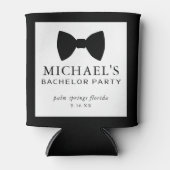 Verlovingsfeest in zwarte rokkostuum blikjeskoeler (Voorkant)