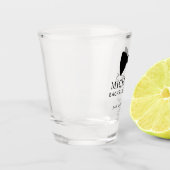 Verlovingsfeest in zwarte strik shot glas (Links)