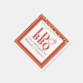 Verlovingsfeest Koppels Bruiloft BBQ Servet (Hoek)