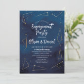 verlovingsfeest koppels douche marine sterrenbeeld kaart (Staand voorkant)