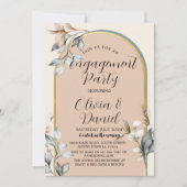 Verlovingsfeest Koppels Douche Neutrals Romantisch Kaart (Voorkant)