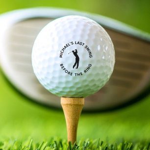 Verlovingsfeest Laatste Swing Voor De Ring Golf Golfballen