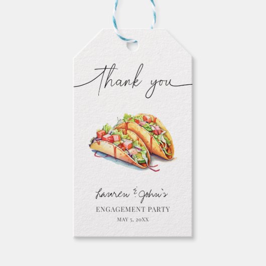 Verlovingsfeest Liefde en Tacos Cadeaulabel (Voorkant)