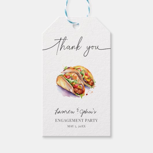 Verlovingsfeest Liefde en Tacos Cadeaulabel (Voorkant)
