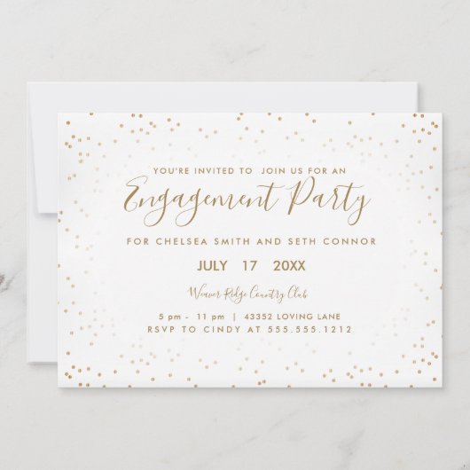 Verlovingsfeest Liefde Feest Kaart (Achterkant)