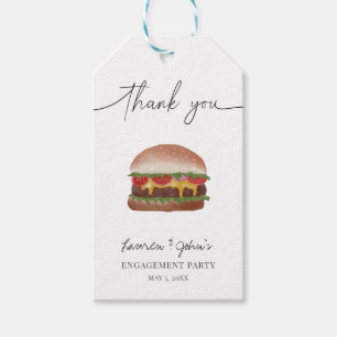 Verlovingsfeest Love and Burgers Cadeaulabel