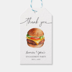 Verlovingsfeest Love and Burgers Cadeaulabel
