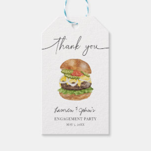 Verlovingsfeest Love and Burgers Cadeaulabel